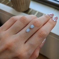 2.56&nbsp;Ct.Tw.Total Carat Weight Grey Star Sapphire Pair from Ceylon (Sri Lanka) Life Style