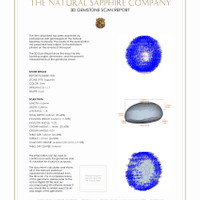 2.56 Ct.Tw.Total Carat Weight Grey Star Sapphire Pair from Ceylon (Sri Lanka) 3 D Scan Report