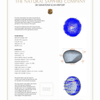 2.56 Ct.Tw.Total Carat Weight Grey Star Sapphire Pair from Ceylon (Sri Lanka) 3 D Scan Report