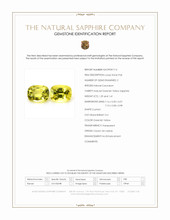 2.70 Ct.Tw.Total Carat Weight Greenish Yellow Sapphire Pair from Ceylon (Sri Lanka) Scan Report