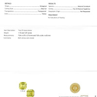 3.59&nbsp;Ct.Tw.Total Carat Weight Yellow Sapphire Pair from Ceylon (Sri Lanka) Scan Report