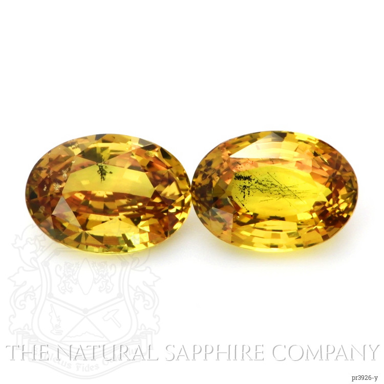 4.25 Ct.Tw. Yellow Sapphire Pair from Ceylon (Sri Lanka)