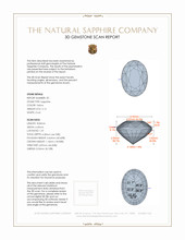 4.25 Ct.Tw.Total Carat Weight Yellow Sapphire Pair from Ceylon (Sri Lanka) 3 D Scan Report