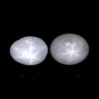 1.87 Ct.Tw.Total Carat Weight Grey Star Sapphire Pair from Ceylon (Sri Lanka) Video