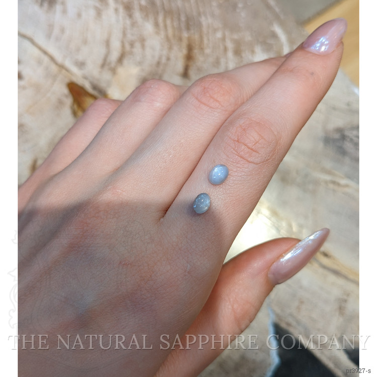 1.87 Ct.Tw. Grey Star Sapphire Pair from Ceylon (Sri Lanka)