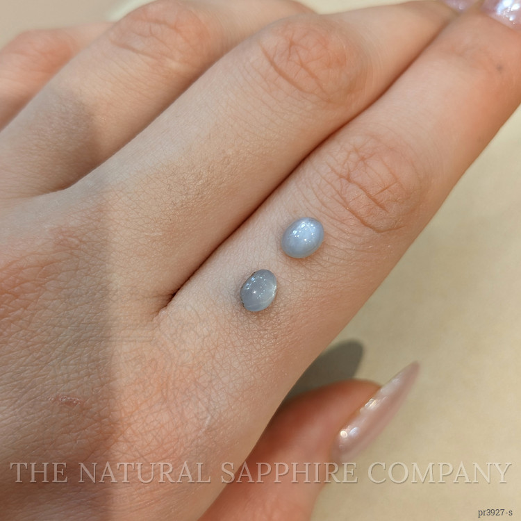 1.87 Ct.Tw. Grey Star Sapphire Pair from Ceylon (Sri Lanka)