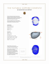 1.87 Ct.Tw.Total Carat Weight Grey Star Sapphire Pair from Ceylon (Sri Lanka) 3 D Scan Report