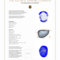 1.87 Ct.Tw.Total Carat Weight Grey Star Sapphire Pair from Ceylon (Sri Lanka) 3 D Scan Report