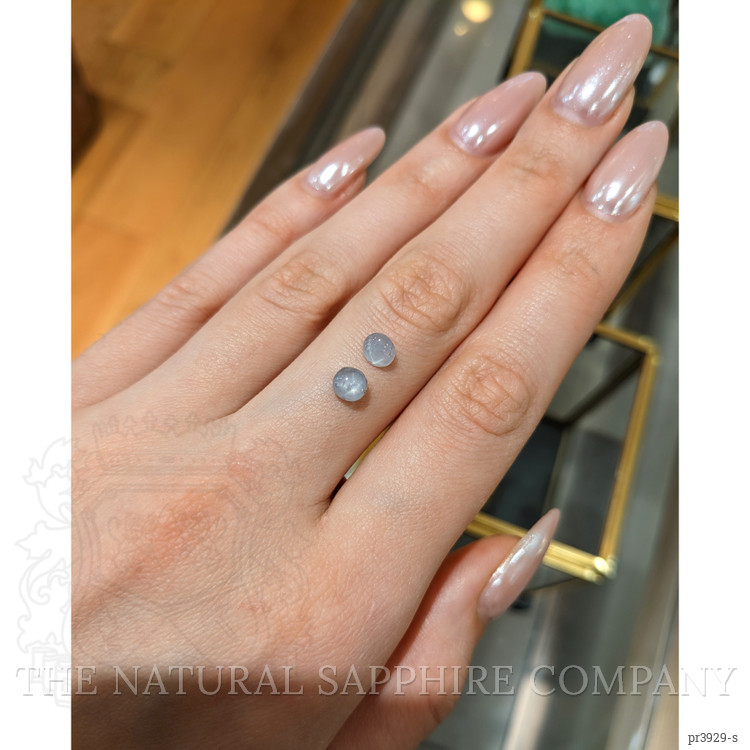 1.86 Ct.Tw. Grey Star Sapphire Pair from Ceylon (Sri Lanka)