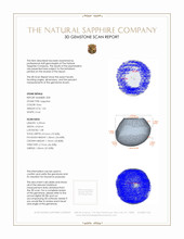 1.86 Ct.Tw.Total Carat Weight Grey Star Sapphire Pair from Ceylon (Sri Lanka) 3 D Scan Report