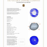 1.86 Ct.Tw.Total Carat Weight Grey Star Sapphire Pair from Ceylon (Sri Lanka) 3 D Scan Report
