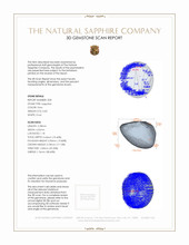 1.86 Ct.Tw.Total Carat Weight Grey Star Sapphire Pair from Ceylon (Sri Lanka) 3 D Scan Report