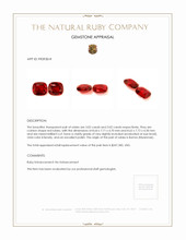 6.04 Ct.Tw.Total Carat Weight Ruby Pair from Burma (Myanmar) Appraisal