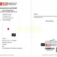 2.01 Ct.Tw.Total Carat Weight Ruby Pair from Mozambique Scan Report