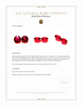 3.02 Ct.Tw.Total Carat Weight Ruby Pair from Madagascar Appraisal