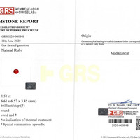 3.02 Ct.Tw.Total Carat Weight Ruby Pair from Madagascar Scan Report