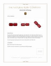3.09 Ct.Tw.Total Carat Weight Ruby Pair from Mozambique Appraisal