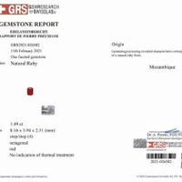 3.09 Ct.Tw.Total Carat Weight Ruby Pair from Mozambique Scan Report