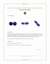 1.25&nbsp;Ct.Tw.Total Carat Weight Blue Sapphire Pair from Ceylon (Sri Lanka) Appraisal