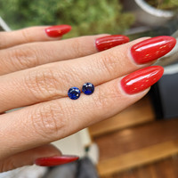 1.25&nbsp;Ct.Tw.Total Carat Weight Blue Sapphire Pair from Ceylon (Sri Lanka) Life Style