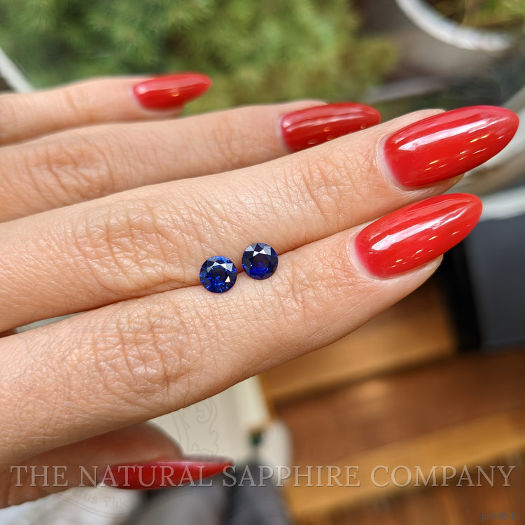1.25 Ct.Tw. Blue Sapphire Pair from Ceylon (Sri Lanka)