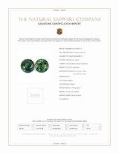 7.21 Ct.Tw.Total Carat Weight Bluish Green Sapphire Pair from Ceylon (Sri Lanka) Scan Report