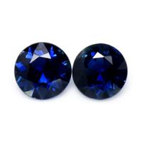 0.80 Ct.Tw.Total Carat Weight Blue Sapphire Pair from Thailand Video