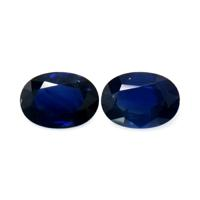 1.76 Ct.Tw.Total Carat Weight Blue Sapphire Pair from Thailand Video