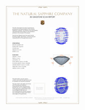 1.76 Ct.Tw.Total Carat Weight Blue Sapphire Pair from Thailand 3 D Scan Report