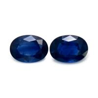 2.04&nbsp;Ct.Tw.Total Carat Weight Blue Sapphire Pair from Thailand Video