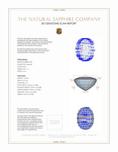 2.04&nbsp;Ct.Tw.Total Carat Weight Blue Sapphire Pair from Thailand 3 D Scan Report