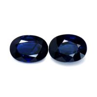 2.31&nbsp;Ct.Tw.Total Carat Weight Blue Sapphire Pair from Thailand Video