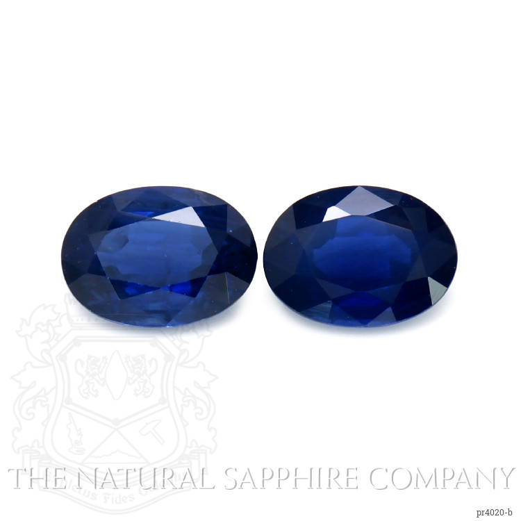 2.15 Ct.Tw. Blue Sapphire Pair from Thailand