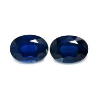 2.27 Ct.Tw.Total Carat Weight Blue Sapphire Pair from Thailand Video