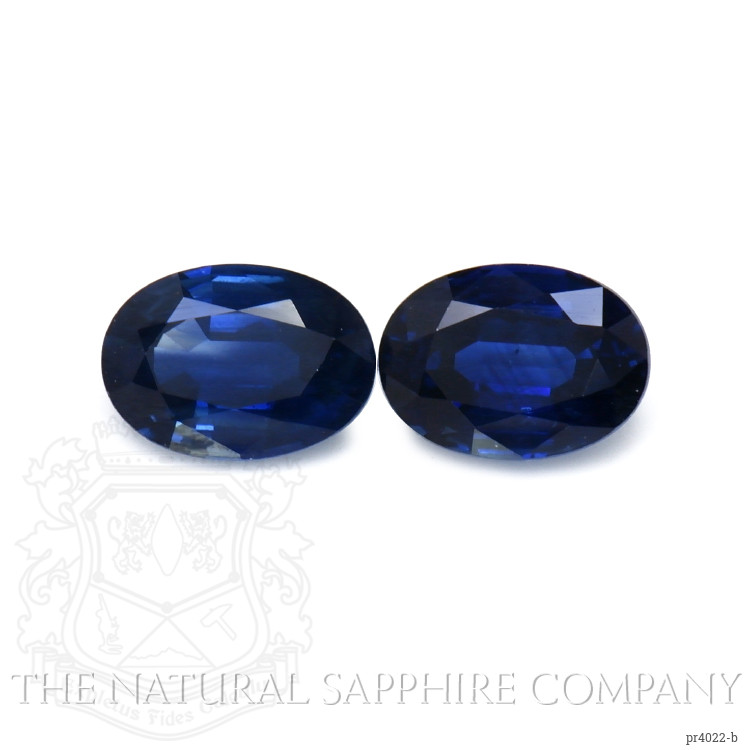 2.09 Ct.Tw. Blue Sapphire Pair from Thailand