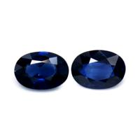1.79 Ct.Tw.Total Carat Weight Blue Sapphire Pair from Thailand Video