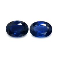 3.06 Ct.Tw.Total Carat Weight Blue Sapphire Pair from Thailand Video