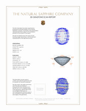 3.06&nbsp;Ct.Tw.Total Carat Weight Blue Sapphire Pair from Thailand 3 D Scan Report