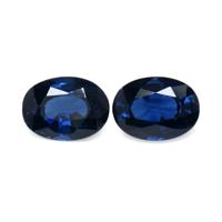 2.39 Ct.Tw.Total Carat Weight Blue Sapphire Pair from Thailand Video
