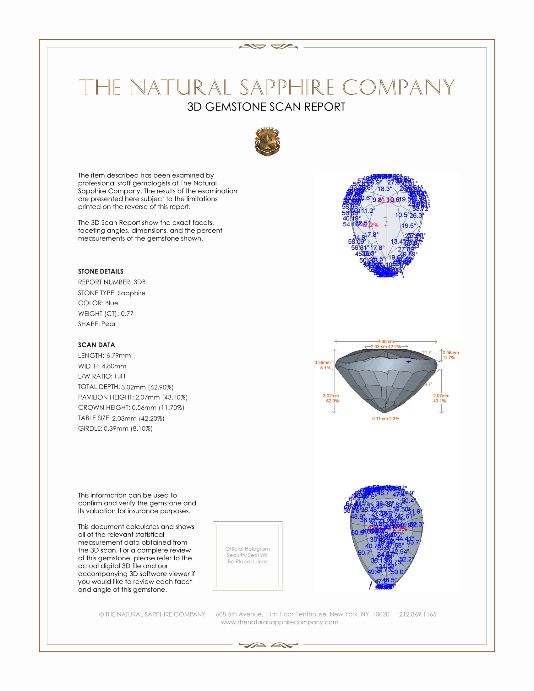 1.45 Ct.Tw. Blue Sapphire Pair from Thailand