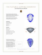 1.45&nbsp;Ct.Tw.Total Carat Weight Blue Sapphire Pair from Thailand 3 D Scan Report