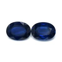 3.27 Ct.Tw.Total Carat Weight Blue Sapphire Pair from Thailand Video