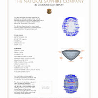 3.27 Ct.Tw.Total Carat Weight Blue Sapphire Pair from Thailand 3 D Scan Report