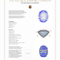 3.27 Ct.Tw.Total Carat Weight Blue Sapphire Pair from Thailand 3 D Scan Report
