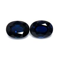 3.55 Ct.Tw.Total Carat Weight Blue Sapphire Pair from Thailand Video