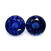 0.84 Ct.Tw.Total Carat Weight Blue Sapphire Pair from Thailand Video