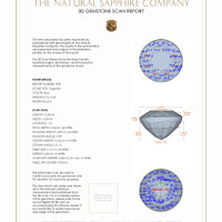 0.84 Ct.Tw.Total Carat Weight Blue Sapphire Pair from Thailand 3 D Scan Report