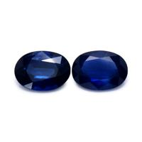 1.62 Ct.Tw.Total Carat Weight Blue Sapphire Pair from Thailand Video