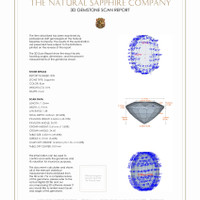 1.96&nbsp;Ct.Tw.Total Carat Weight Blue Sapphire Pair from Thailand 3 D Scan Report