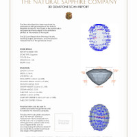 1.96 Ct.Tw.Total Carat Weight Blue Sapphire Pair from Thailand 3 D Scan Report